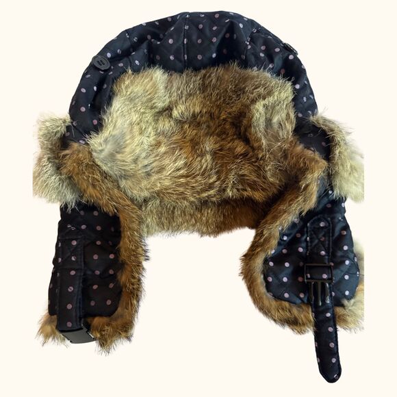 J MCLAUGHLIN | Silk + REAL Fur Trapper Hat | Womens XS-S | RARE FIND! - Picture 1 of 5
